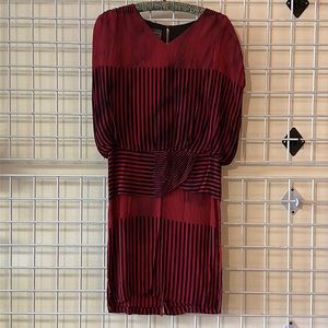 Vintage Secrets red and black fitted dress